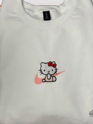 Nike Sassy Hello Kitty Embroidered T Shirt Sweatshirt Hoodie Crewneck Shirt Unique Gift For Her Christmas Gift revetee 2