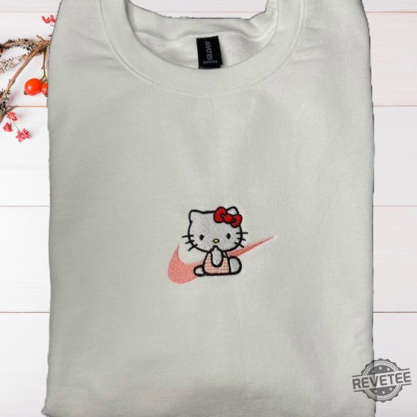 Nike Sassy Hello Kitty Embroidered T Shirt Sweatshirt Hoodie Crewneck Shirt Unique Gift For Her Christmas Gift revetee 2