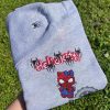 Hello Kitty Spider Man Embroidered Crewneck Sweatshirt Cute Spider Kitty Embroidered Hoodie T Shirt Gift For Her Him Christmas Gift Unique revetee 1