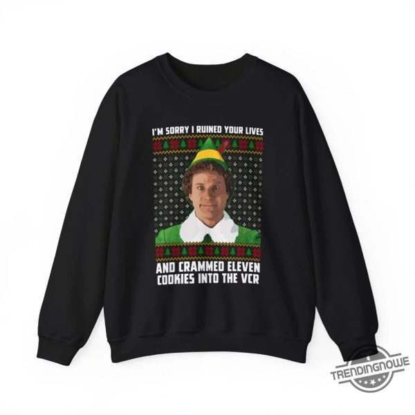 Im Sorry I Ruined Your Lives And Crammed 11 Cookies Into The Vcr Shirt Hilarious Holiday Gift Idea trendingnowe 2
