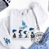 Los Angeles Dodgers Peanuts Snoopy And Friend Walking Crewneck Sweater T Shirt Hoodie Sweatshirt Unique Gift For Los Angeles Dodgers Fan revetee 1