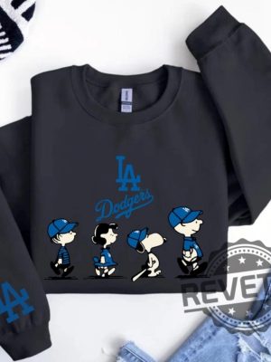 Los Angeles Dodgers Peanuts Snoopy And Friend Walking Crewneck Sweater T Shirt Hoodie Sweatshirt Unique Gift For Los Angeles Dodgers Fan revetee 4