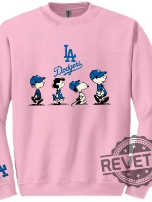 Los Angeles Dodgers Peanuts Snoopy And Friend Walking Crewneck Sweater T Shirt Hoodie Sweatshirt Unique Gift For Los Angeles Dodgers Fan revetee 5