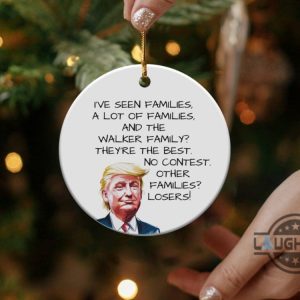 custom family christmas ornament funny donald trump custom text best family no contest holiday gift laughinks 1