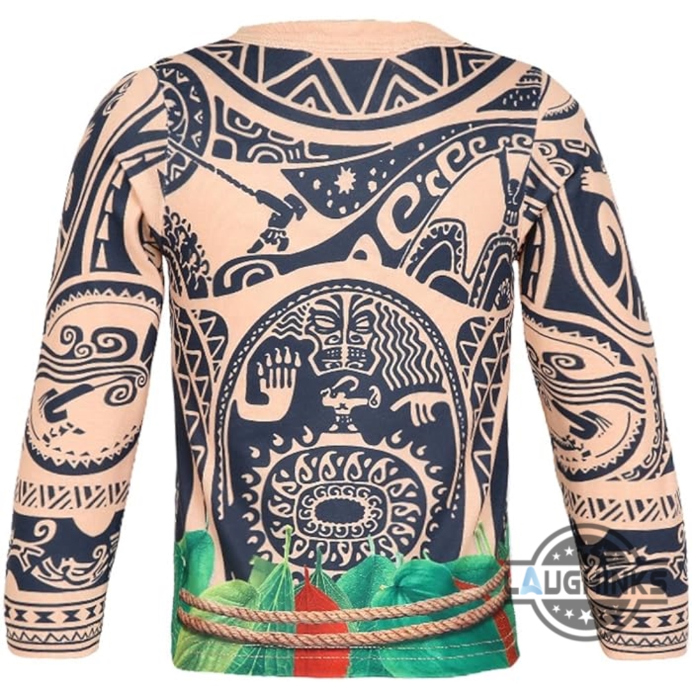 Moana Maui Shirt Moana Cosplay Costume T Shirt Sweatshirt Hoodie Sweatpants Hawaiian Shirts And Shorts