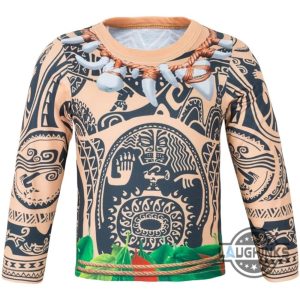 moana maui shirt moana cosplay costume t shirt sweatshirt hoodie sweatpants hawaiian shirts and shorts laughinks 3