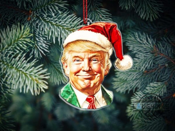 christmas santa trump acrylic ornament funny republican xmas gift