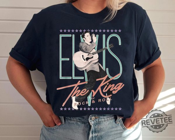 Official Vintage Elvis Presley The King Of Rock Shirt Hoodie Sweatshirt Elvis Presley T Shirts Gift For Fan Unique revetee 1