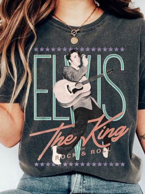 Official Vintage Elvis Presley The King Of Rock Shirt Hoodie Sweatshirt Elvis Presley T Shirts Gift For Fan Unique revetee 2