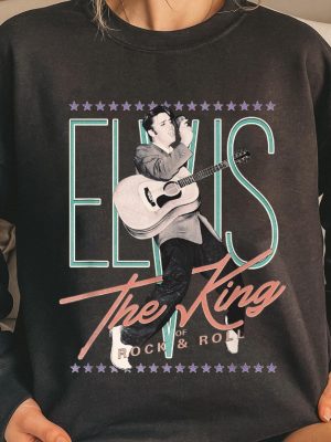 Official Vintage Elvis Presley The King Of Rock Shirt Hoodie Sweatshirt Elvis Presley T Shirts Gift For Fan Unique revetee 3