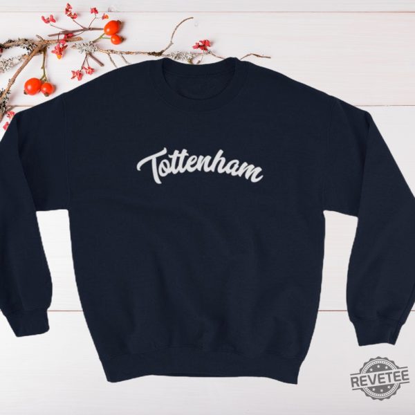 Premier League Tottenham Retro Script Sweatshirt Hoodie T Shirt Vintage Tottenham Hotspur Football Club Shirt Unique Gift For Fan revetee 3