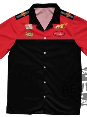 Lightning Mcqueen 95 Hawaiian Shirt Piston Cup Champion Disney World Disneyland Lightning Mcqueen Button Up Shirt Gift For Fan Unique revetee 2