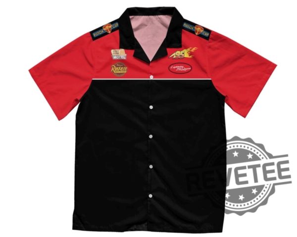 Lightning Mcqueen 95 Hawaiian Shirt Piston Cup Champion Disney World Disneyland Lightning Mcqueen Button Up Shirt Gift For Fan Unique revetee 2