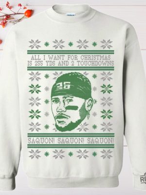 Philadelphia Eagles Saquon Barkley Christmas Sweatshirt Hoodie T Shirt Gift For Fan Ugly Sweater Unique revetee 2