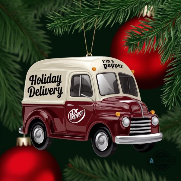 dr pepper christmas ornament im a pepper delivery truck holiday christmas tree wooden decoration gift laughinks 1