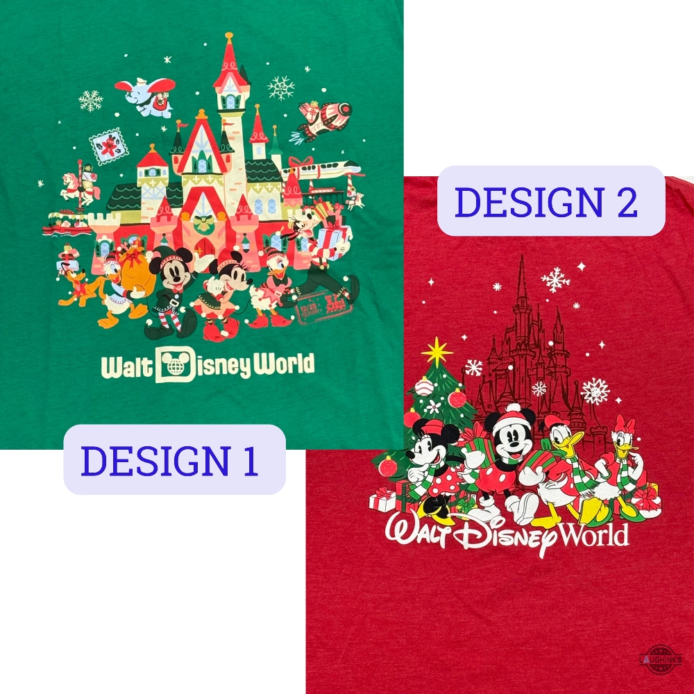 Disney Christmas Shirts Walt Disney World Mickey Mouse And Friends Castle Shirt