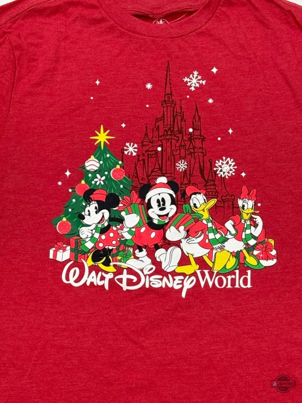 disney christmas shirts walt disney world mickey mouse and friends castle shirt