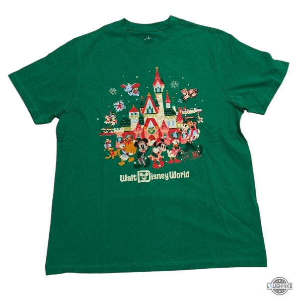 disney christmas shirts walt disney world mickey mouse and friends castle shirt