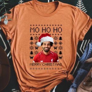 mo ho ho merry liverpool christmas ugly sweatshirt t shirt hoodie mohamed salah gift for fans laughinks 1