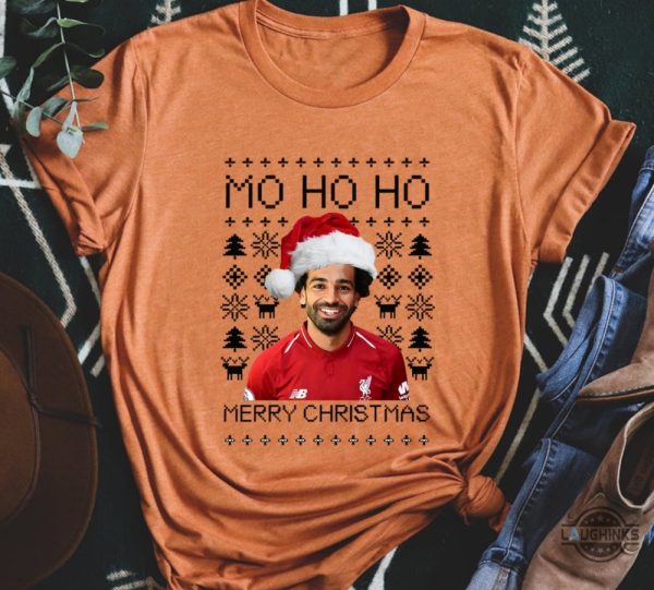 mo ho ho merry liverpool christmas ugly sweatshirt t shirt hoodie mohamed salah gift for fans laughinks 1