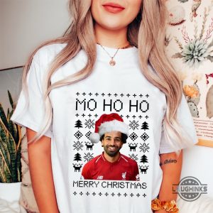 mo ho ho merry liverpool christmas ugly sweatshirt t shirt hoodie mohamed salah gift for fans laughinks 4