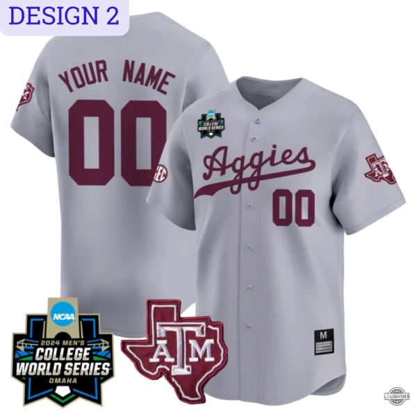 texas am aggies baseball jersey shirt 2024 college world series vapor premier limited custom all over printed jersey laughinks 2