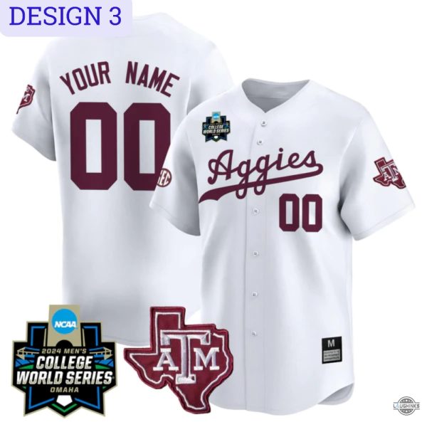 texas am aggies baseball jersey shirt 2024 college world series vapor premier limited custom all over printed jersey laughinks 3