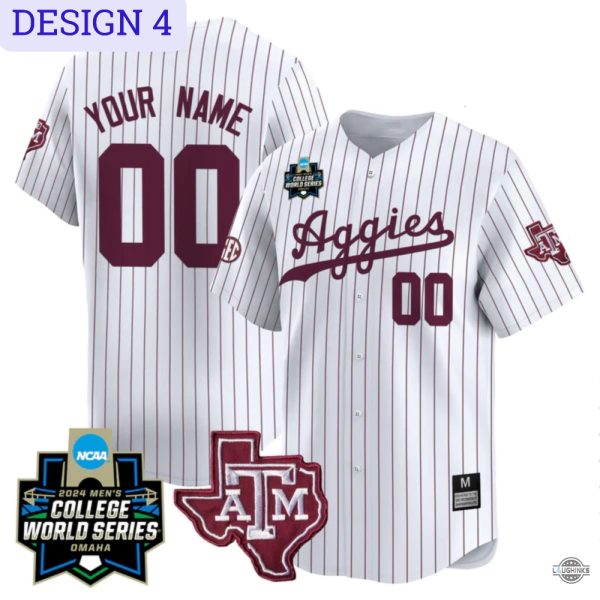 texas am aggies baseball jersey shirt 2024 college world series vapor premier limited custom all over printed jersey laughinks 4