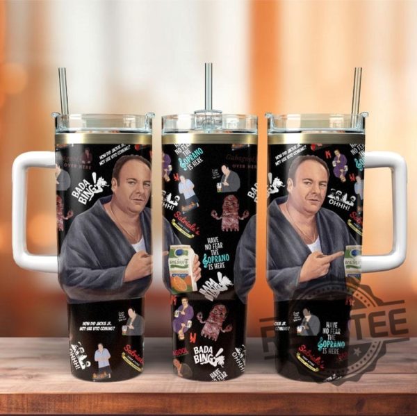 Tony Soprano Graphic 40Oz Tumbler Cup Stanley Cup Mob Gangster Series Fan Gift Tony Sirico Cup Duck Soprano Movie Fan Merch revetee 1