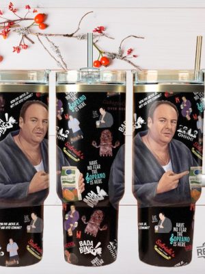 Tony Soprano Graphic 40Oz Tumbler Cup Stanley Cup Mob Gangster Series Fan Gift Tony Sirico Cup Duck Soprano Movie Fan Merch revetee 2