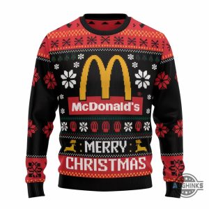 mcdonalds merry xmas ugly christmas sweater 2024