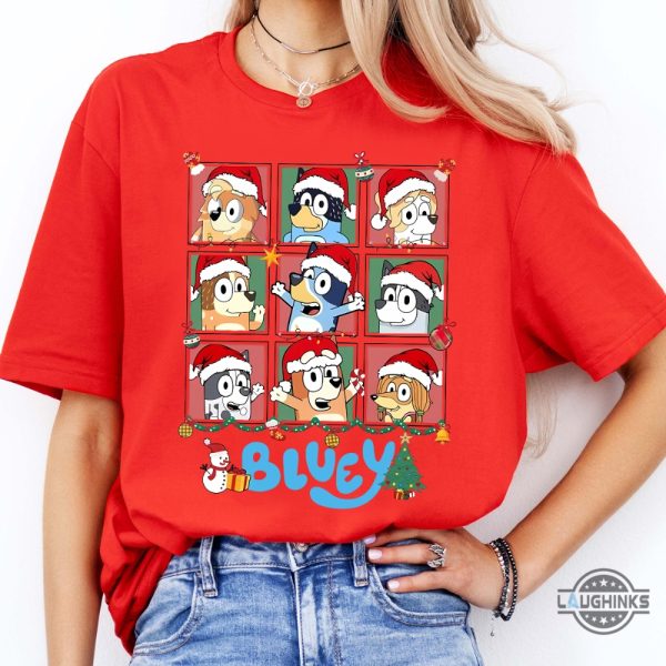 bluey characters christmas shirt