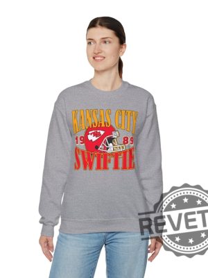 Kansas City Swiftie Retro Crewneck Sweatshirt Travis Kelce Taylor Swift Sweatshirt Gift For Fan Unique revetee 4