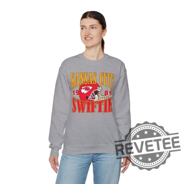 Kansas City Swiftie Retro Crewneck Sweatshirt Travis Kelce Taylor Swift Sweatshirt Gift For Fan Unique revetee 4