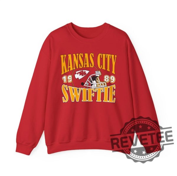 Kansas City Swiftie Retro Crewneck Sweatshirt Travis Kelce Taylor Swift Sweatshirt Gift For Fan Unique revetee 6