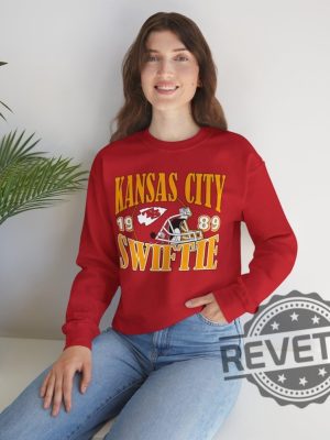 Kansas City Swiftie Retro Crewneck Sweatshirt Travis Kelce Taylor Swift Sweatshirt Gift For Fan Unique revetee 7