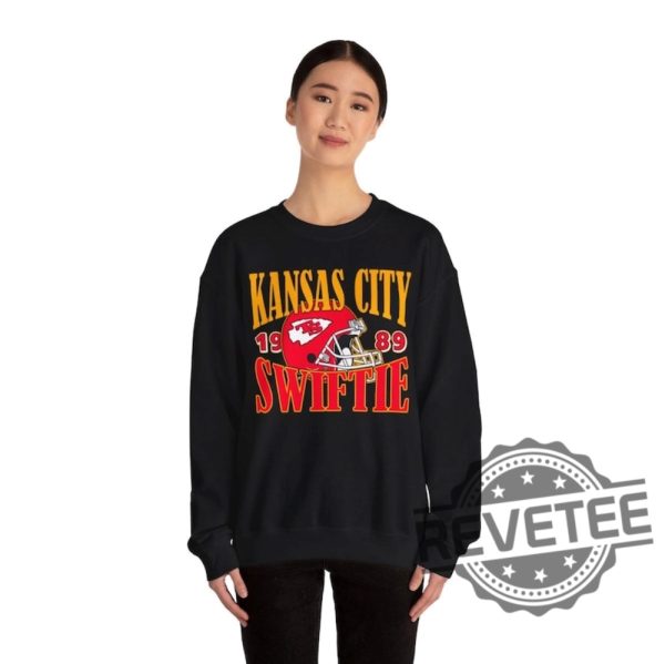 Kansas City Swiftie Retro Crewneck Sweatshirt Travis Kelce Taylor Swift Sweatshirt Gift For Fan Unique revetee 8