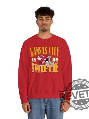 Kansas City Swiftie Retro Crewneck Sweatshirt Travis Kelce Taylor Swift Sweatshirt Gift For Fan Unique revetee 9