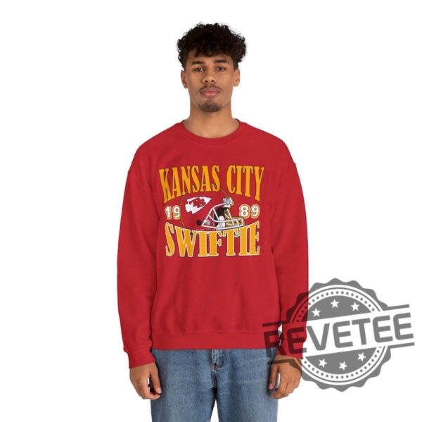 Kansas City Swiftie Retro Crewneck Sweatshirt Travis Kelce Taylor Swift Sweatshirt Gift For Fan Unique revetee 9