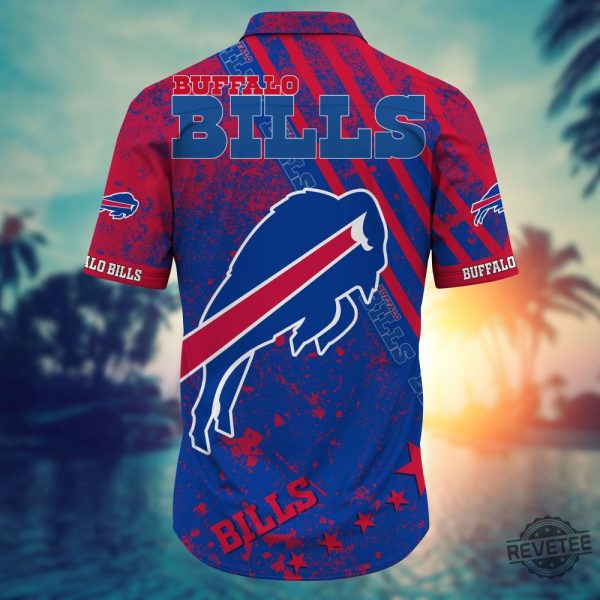 Buffalo Bills Nflpersonalized Custom Name Number Hawaiian Shirt Button Up Shirt Unique Gift For Fan revetee 2