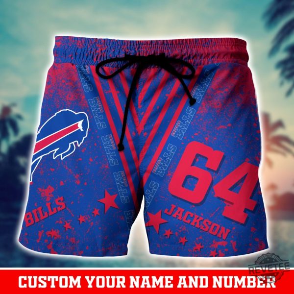 Buffalo Bills Nflpersonalized Custom Name Number Hawaiian Shirt Button Up Shirt Unique Gift For Fan revetee 3