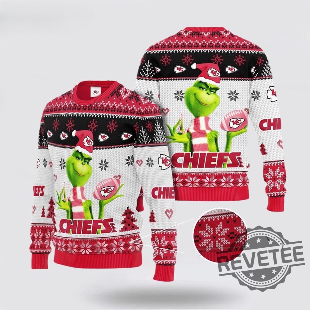 Kansas City Chiefs The Grinch Christmas Sweater Shirt Ugly Sweatshirt Unique Gift For Fan