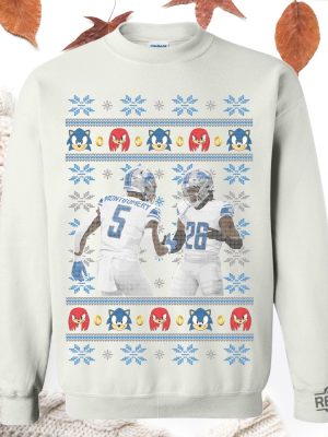 Detroit Lions Sonic And Knuckles Shirt Sweatshirt Hoodie Gift For Fan Gift For Detroit Lions Fan Unique Christmas Gifts revetee 2