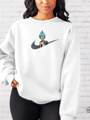 Dragon Ball Z Vegeta Nike Embroidered Shirt Hoodie Sweatshirt Dragon Ball Z Hoodie Sweatshirt Gift For Vegeta Fan Christmas Birthday Gift revetee 2