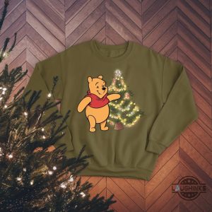 winnie the pooh christmas tree t shirt sweatshirt hoodie