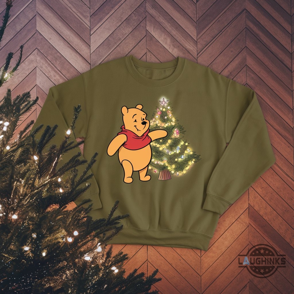 Winnie The Pooh Christmas Tree T Shirt Sweatshirt Hoodie