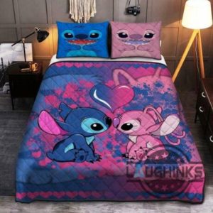 angel and stitch love bedding set twin king queen size