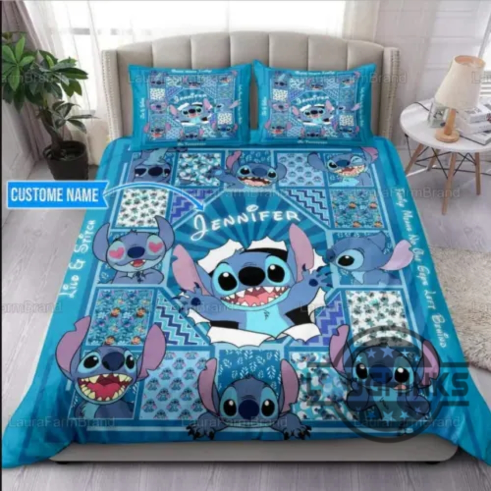 Personalized Cute Lilo And Stitch Bedding Set