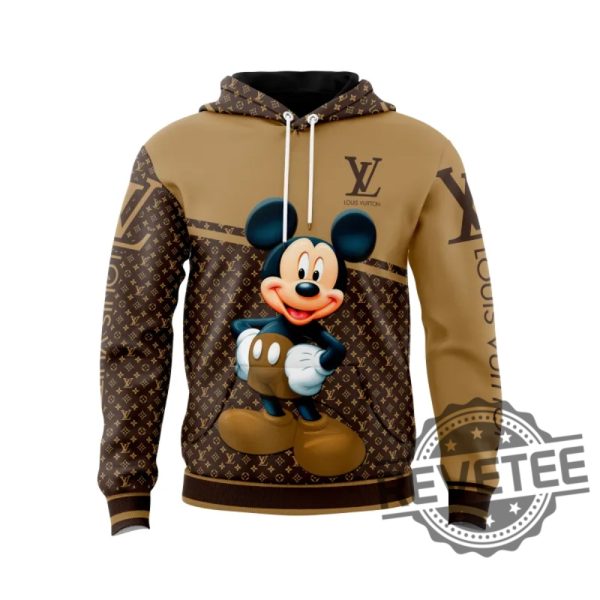 Louis Vuitton Mickey Mouse Unisex Hoodie T Shirt Sweatshirt 3D All Over Printed Shirt Gift For Man Gift For Her Unique revetee 1