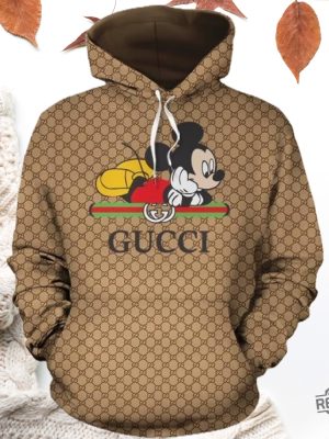 Gucci Mickey Mouse Unisex Hoodie T Shirt Sweatshirt 3D All Over Printed Shirt Gift For Man Gift For Her Unique revetee 2